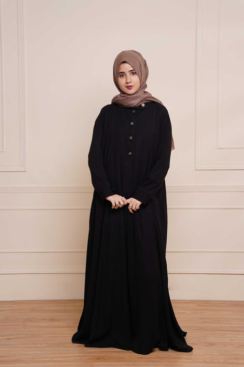 Turkish Styled Coat with Body (Black) Jilbaab