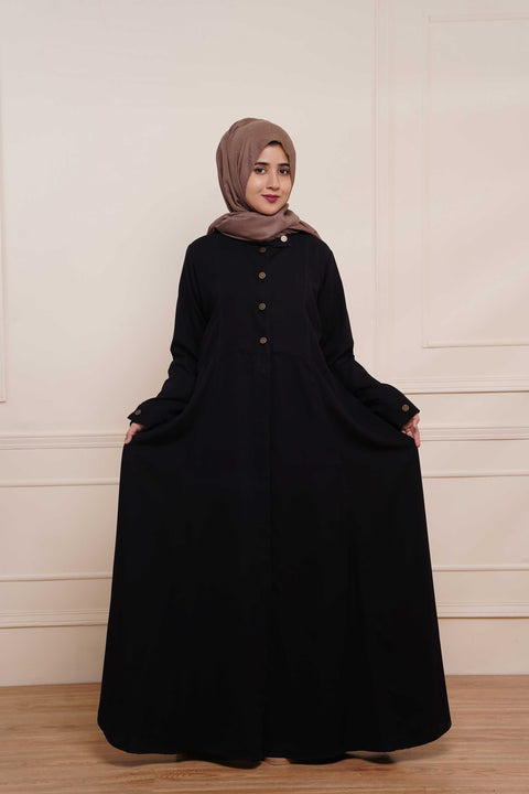 Turkish Styled Coat with Body (Black) Jilbaab