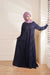 Turkish Styled Coat with Body (Navy Blue) Jilbaab
