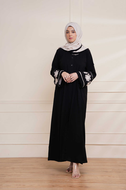 Black & Cream Jilbaab