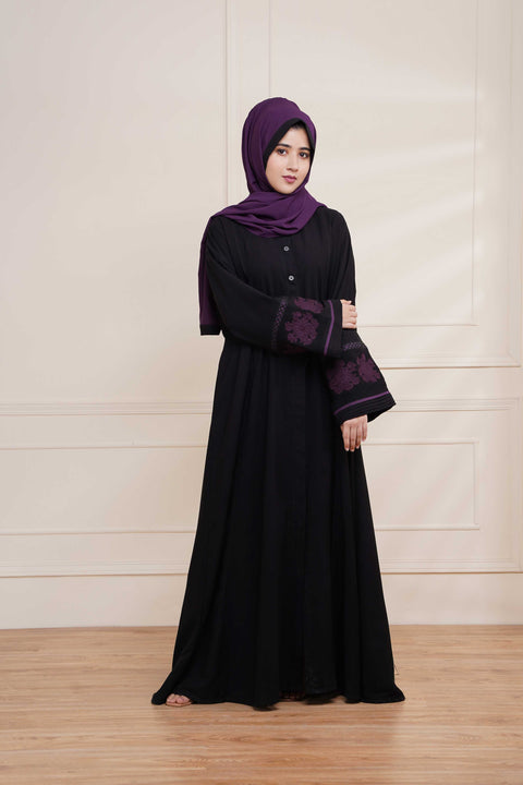 Black & Purple Jilbaab