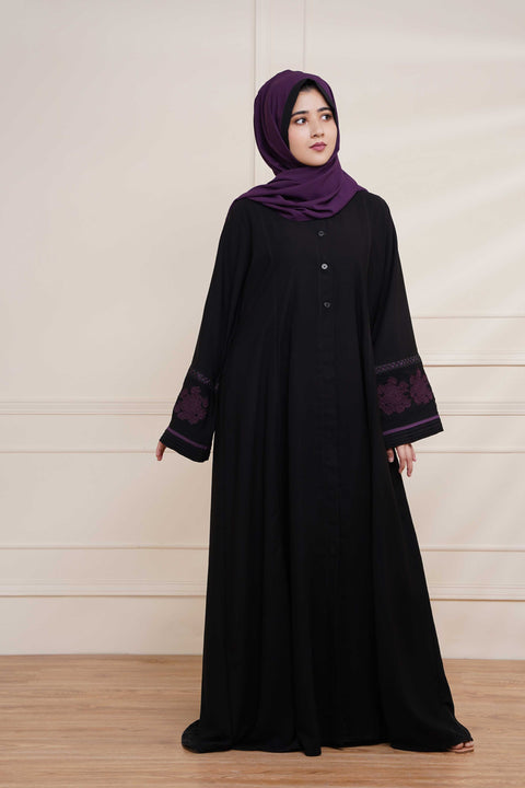 Black & Purple Jilbaab