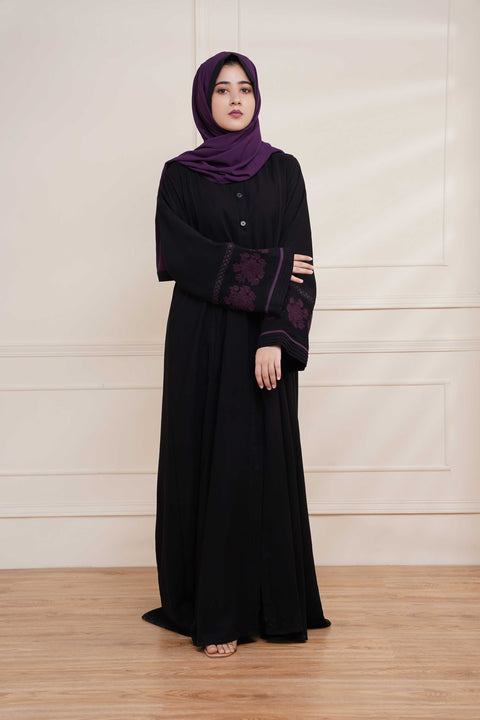 Black & Purple Jilbaab