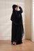 Black Formal Poncho with Pearls Jilbaab