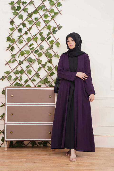 Classic Outer Draped with Inner (Deep Purple) Jilbaab