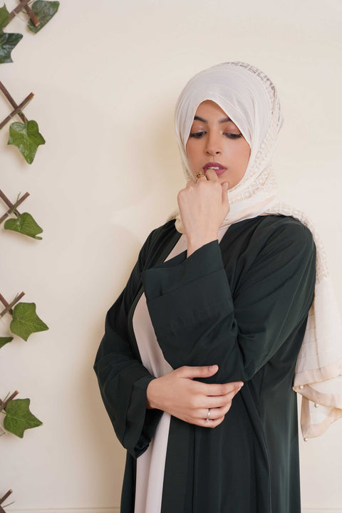 Classic Outer Draped with Inner (Bottle Green) Jilbaab