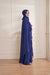 Electric Blue Formal Poncho with Pearls Jilbaab