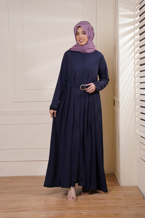 Belted Abaya with Pockets Jilbaab