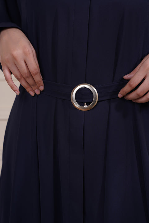 Belted Abaya with Pockets Jilbaab