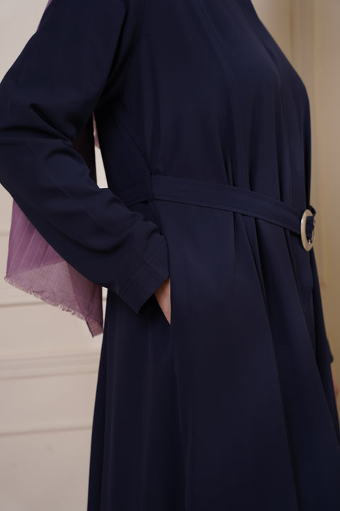 Belted Abaya with Pockets Jilbaab