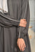 Casual Criss Cross Abaya (Metal Gray) Jilbaab