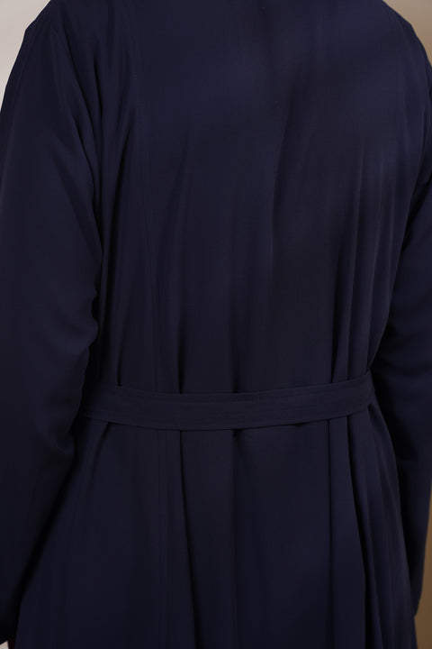 Belted Abaya with Pockets Jilbaab